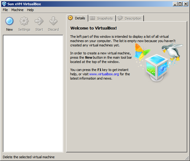 Sun xVM VirtualBox 2.1.2 (32-bit)