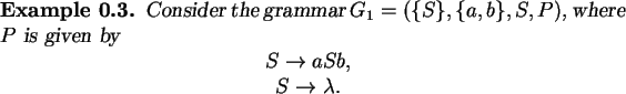 \begin{displaymath}L(G) = \{ w \in T^*:  S \stackrel{\ast}{\Rightarrow} w \} \end{displaymath}